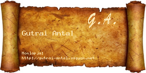 Gutrai Antal névjegykártya